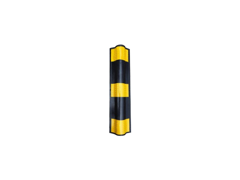 Protector de esquina de goma negro y amarillo de 60 cm