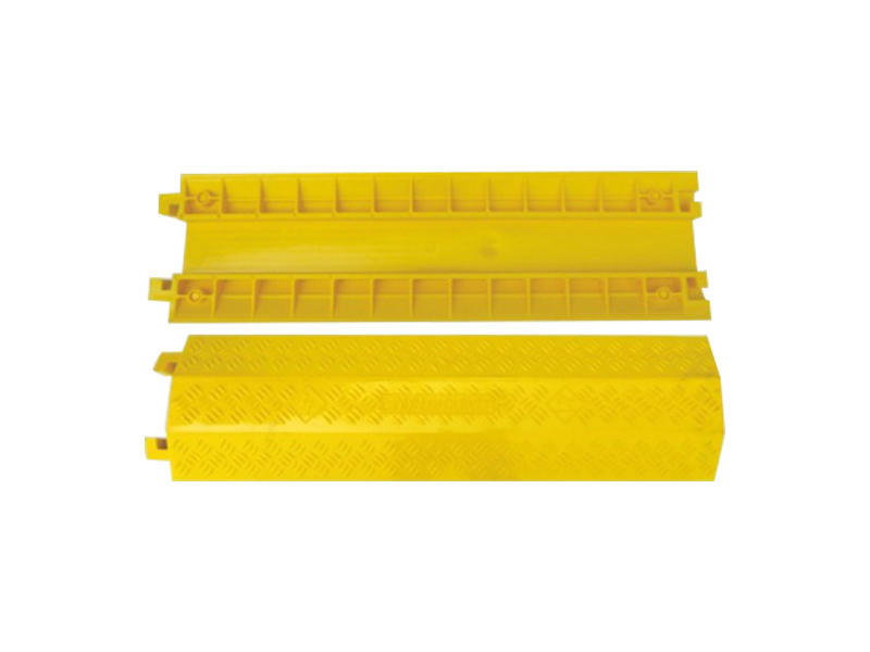 Cubierta de protección de cable de PVC de seguridad de tráfico amarillo